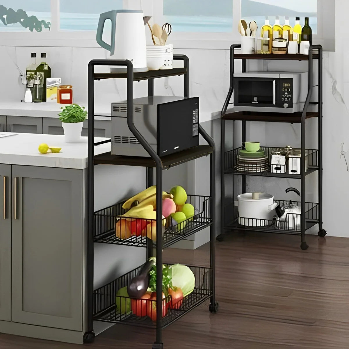 Home Kitchen Organization Shelf Storage Rack Multi-tier