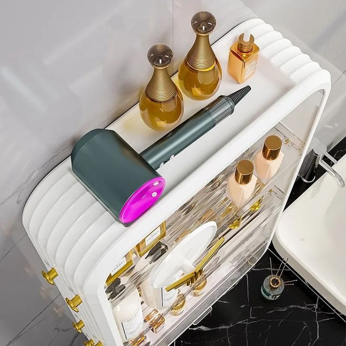 Wall-mount Bathroom Toiletry Storage Shelf, Large Capacity Toilet Rack