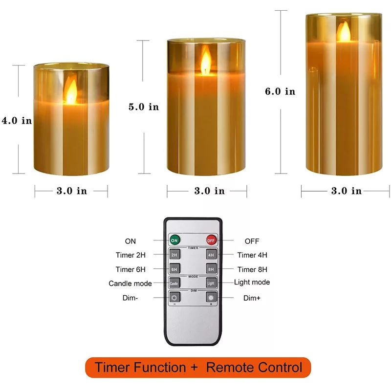 3 Pcs Candle Light Set