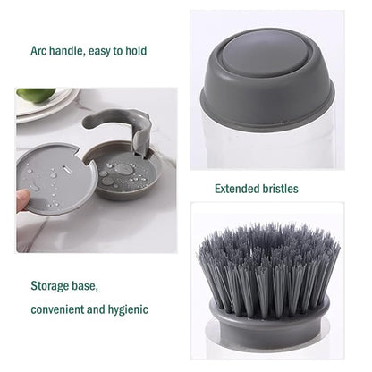 Silicone handle cleaning booster brush with Soap Dispenser