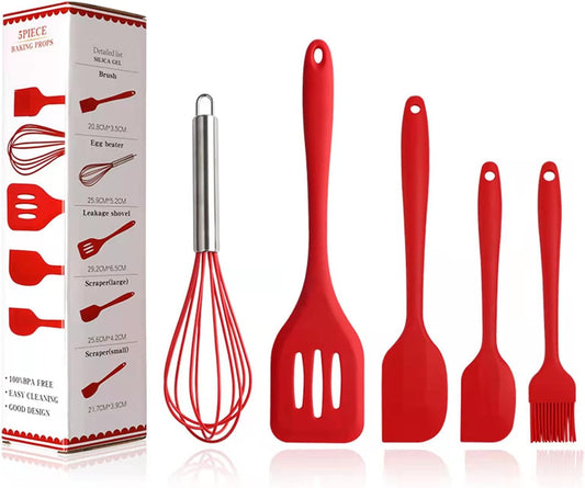 5 pcs Silicon Coocking Utensils set