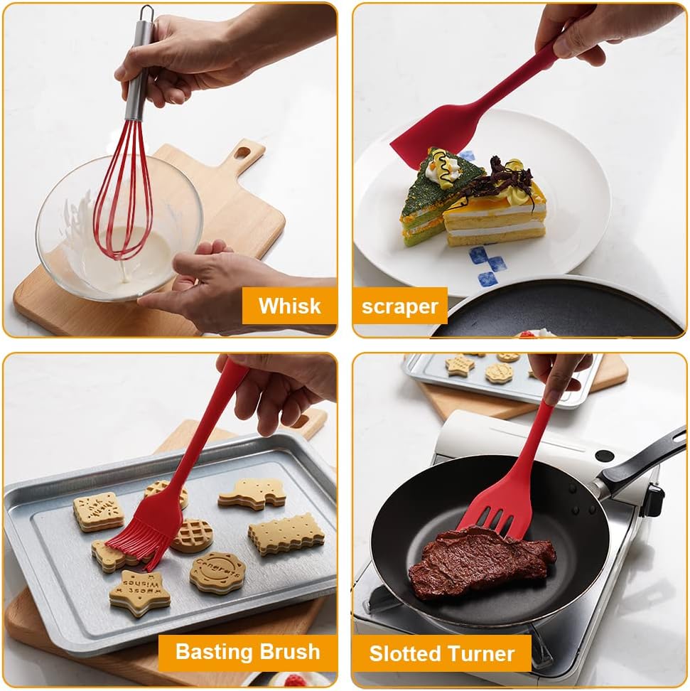 5 pcs Silicon Coocking Utensils set