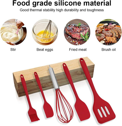 5 pcs Silicon Coocking Utensils set