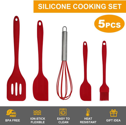 5 pcs Silicon Coocking Utensils set