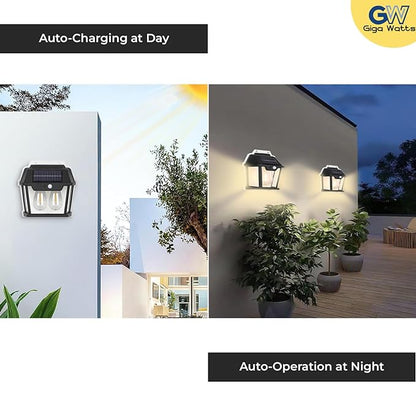 Solar Double Wall Light with Motion Sensor