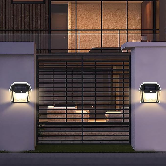 Solar Double Wall Light with Motion Sensor