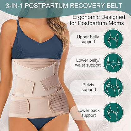 3 in 1 Postpartum Abdomen Belly Belt