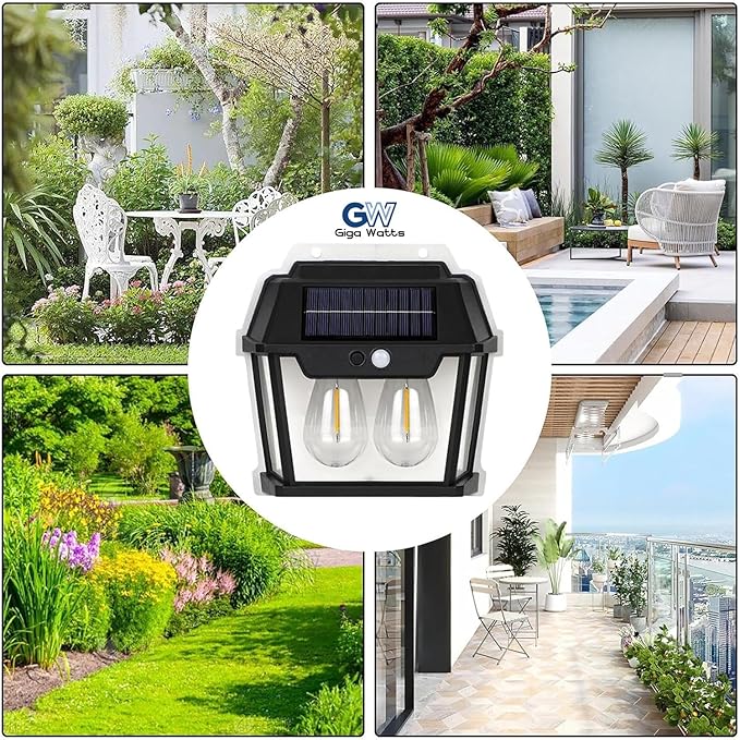 Solar Double Wall Light with Motion Sensor