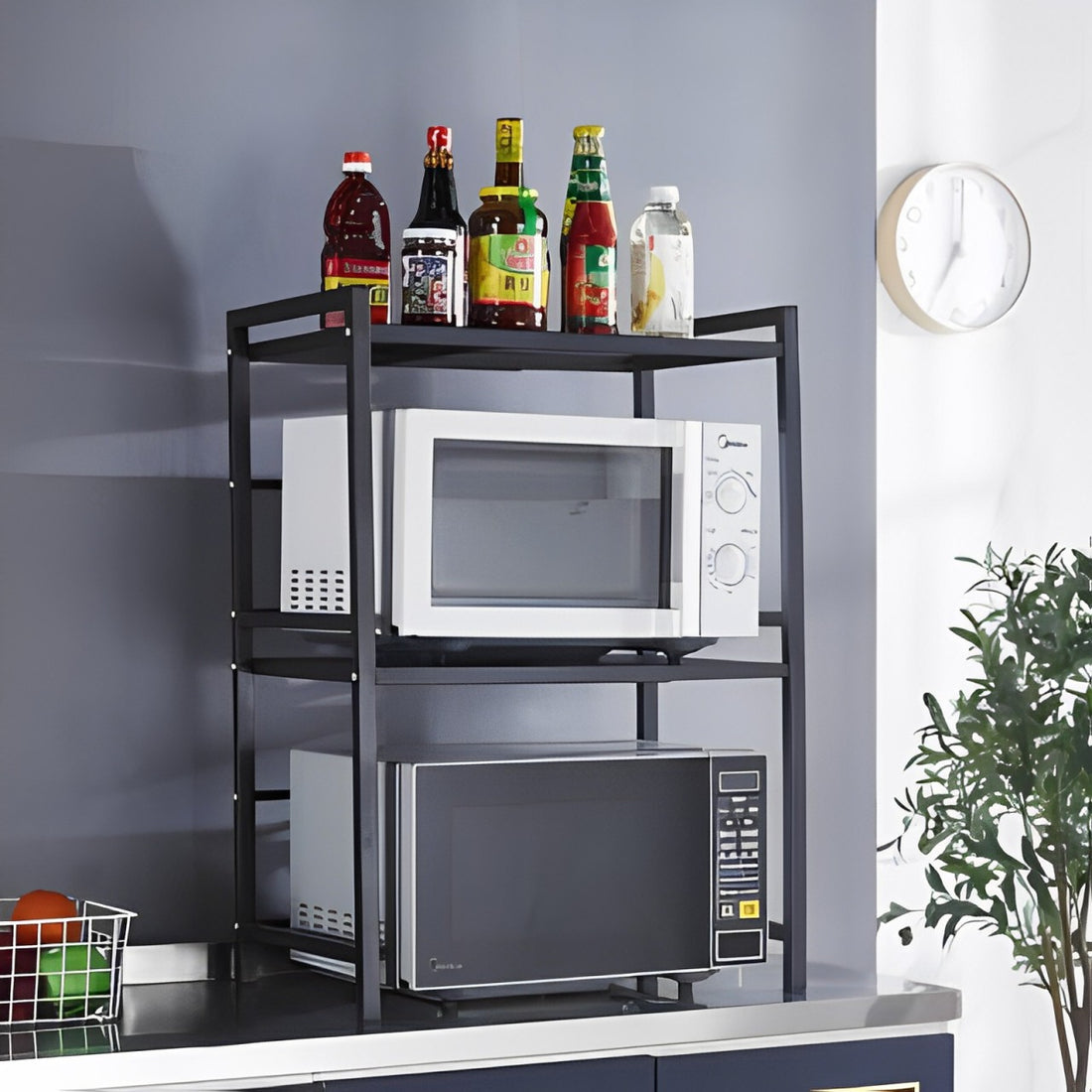 Microwave Oven Rack Shelf,Multipurpose Storage Organizer Stand.