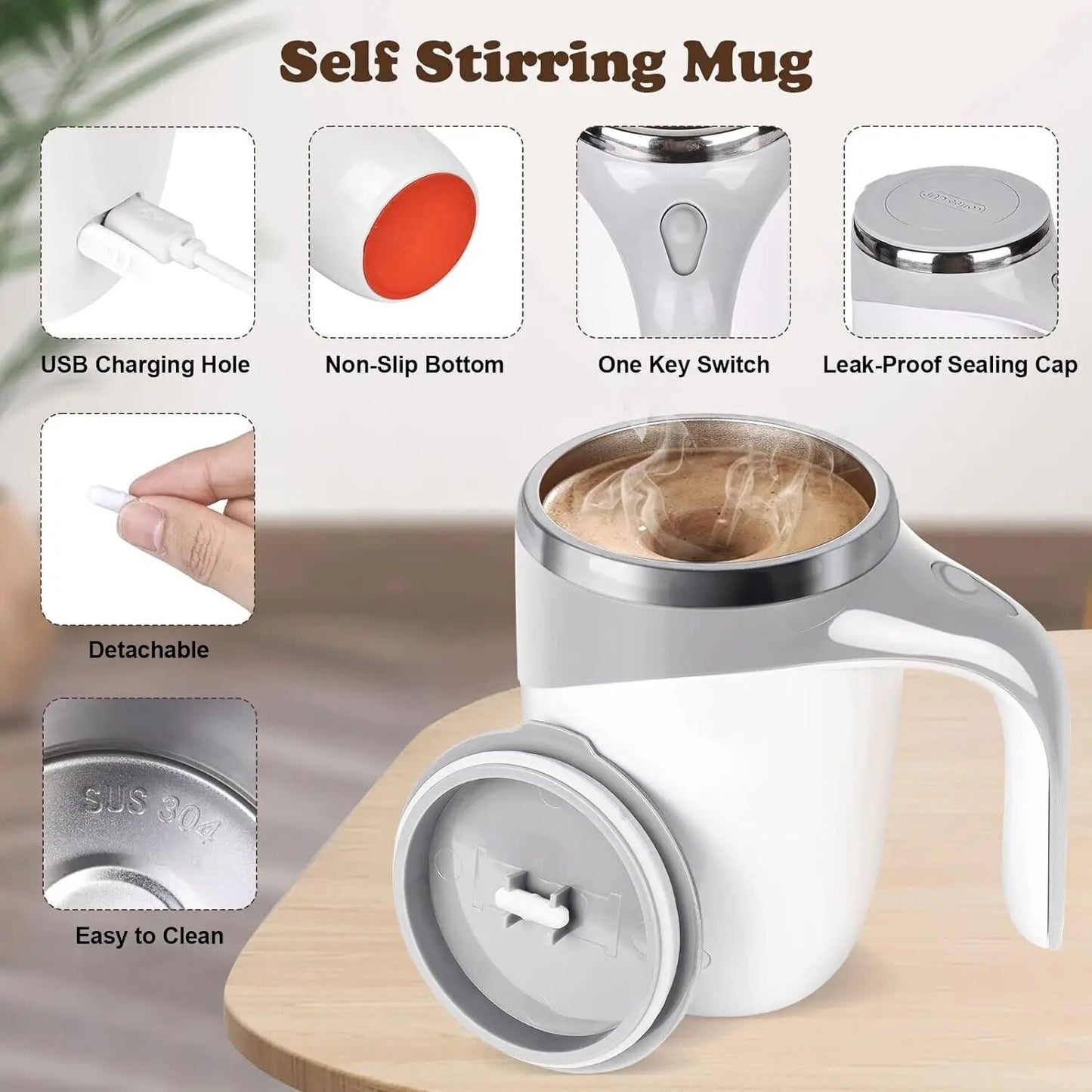 Automatic Coffee Stirring Mug