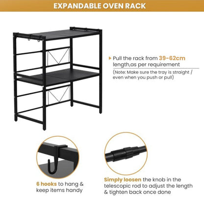 Microwave Oven Rack Shelf,Multipurpose Storage Organizer Stand.