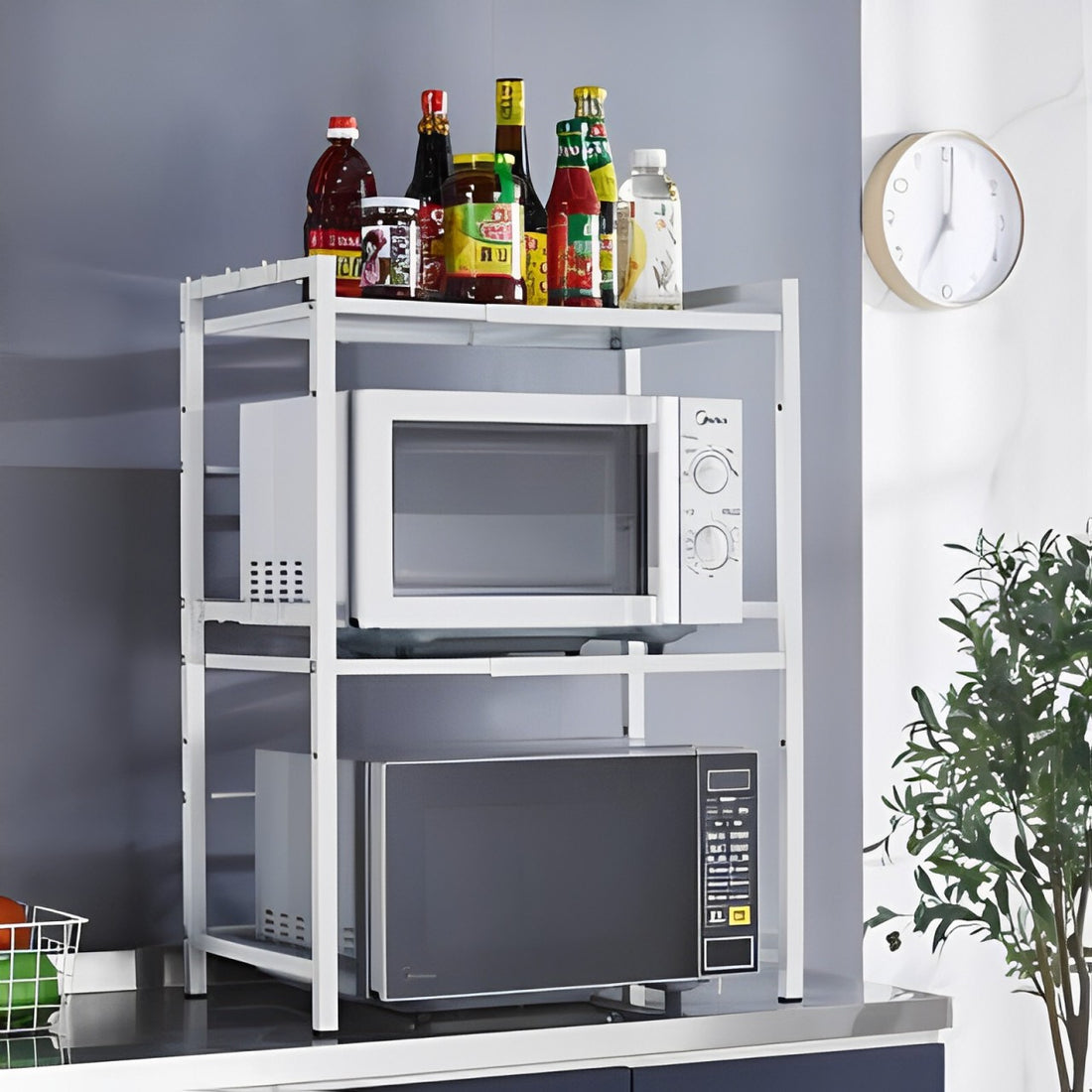 Microwave Oven Rack Shelf,Multipurpose Storage Organizer Stand.