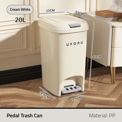 Dustbin With Pedal,Household, Kitchen Garbage Basket With Lid.