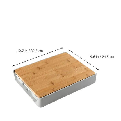 Cutting plate with storage box
