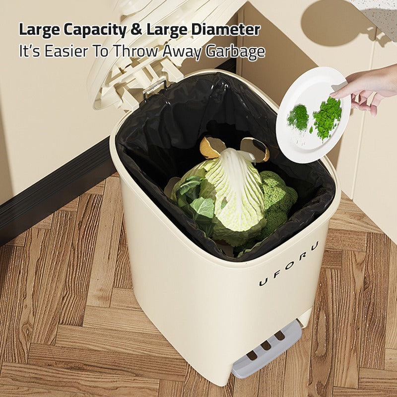 Dustbin With Pedal,Household, Kitchen Garbage Basket With Lid.