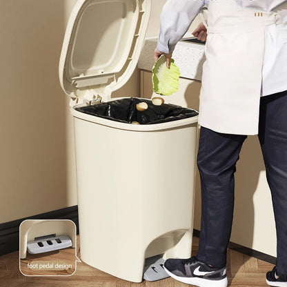 Dustbin With Pedal,Household, Kitchen Garbage Basket With Lid.