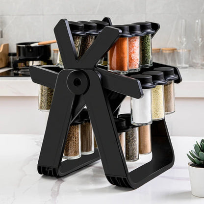 Spice Rack Organizer,18 Jars Rotating Carousel Wheel For Kitchen.