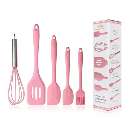 5 pcs Silicon Coocking Utensils set