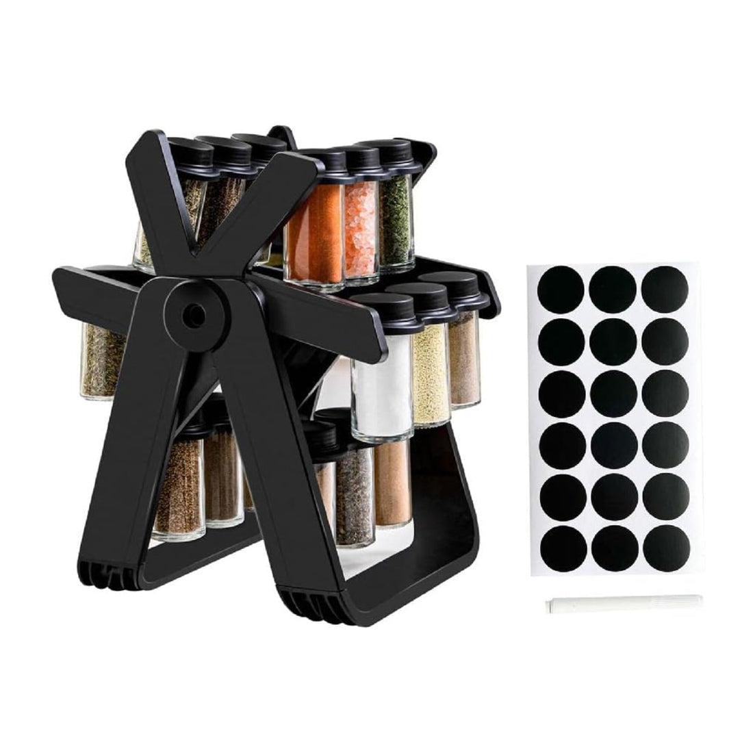 Spice Rack Organizer,18 Jars Rotating Carousel Wheel For Kitchen.