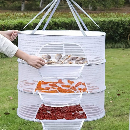 Herb Drying Rack Net, 3 Layer Hanging Mesh Net, Fruits, Veggies, Herbs, Fish Drying Rack