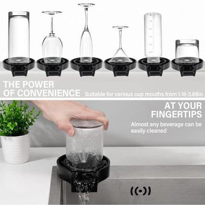 Automatic Cup Washer, Sink Attachment Bottle Cup Washer, Kitchen Cleaning Gadget.