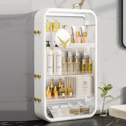 Wall-mount Bathroom Toiletry Storage Shelf, Large Capacity Toilet Rack