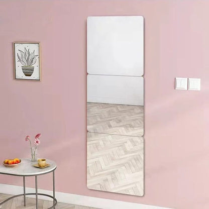 Mirrors Wall Sticker Sheets,HD Self-Adhesive Acrylic Mirror Tiles - DIY Non-Glass