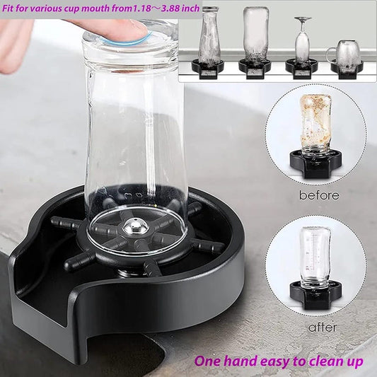 Automatic Cup Washer, Sink Attachment Bottle Cup Washer, Kitchen Cleaning Gadget.