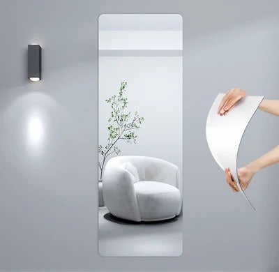 Mirrors Wall Sticker Sheets,HD Self-Adhesive Acrylic Mirror Tiles - DIY Non-Glass