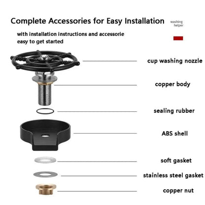 Automatic Cup Washer, Sink Attachment Bottle Cup Washer, Kitchen Cleaning Gadget.